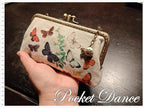 Handmade Butterfly Coin Purse: Kiss Lock Clutch Wallet