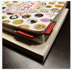 Handmade Leather Corner Bookmark: Cheese & Watermelon Design