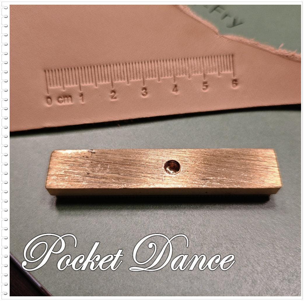 Brass Ruler Stamp Tool: Leather & Wood Embossing (1x6cm)