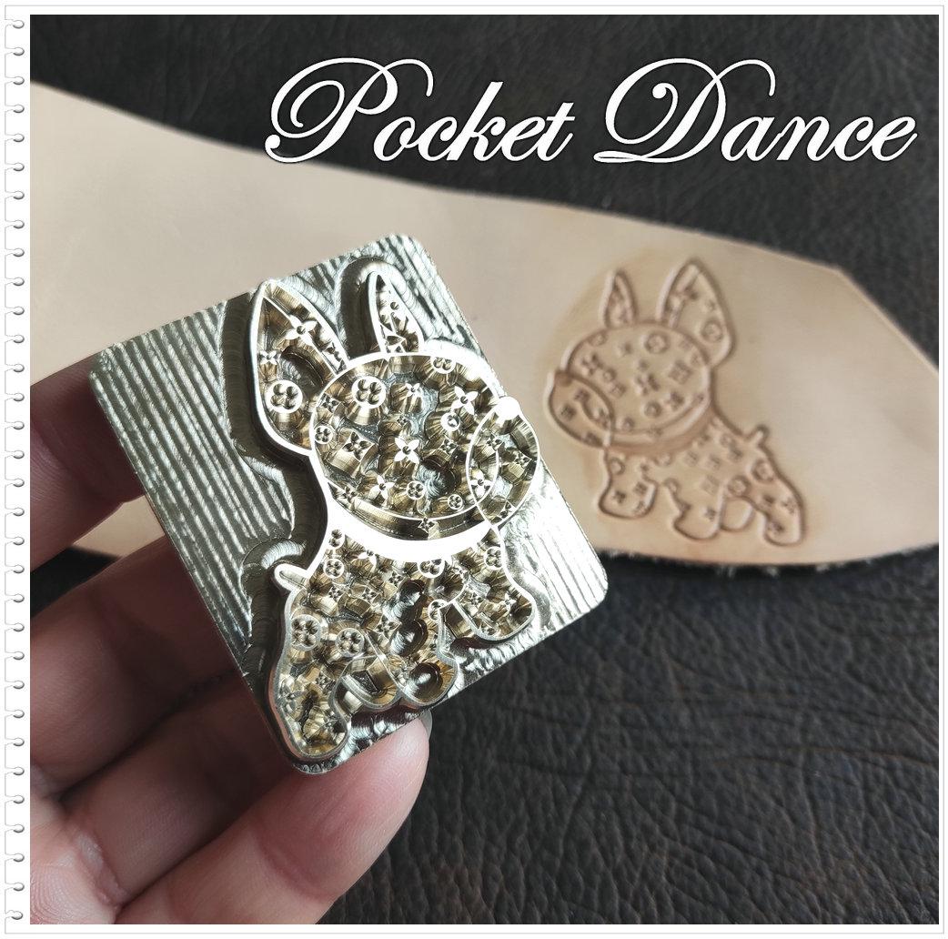 Dog Brass Stamp Tool: Leather & Wood Embossing Die (5cm)