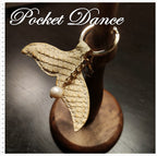 Handmade Leather Mermaid Tail Keychain: Pearl Keyring Bag Charm