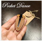 Handmade Leather Carrot Hair Clip, Vegetable Barrette