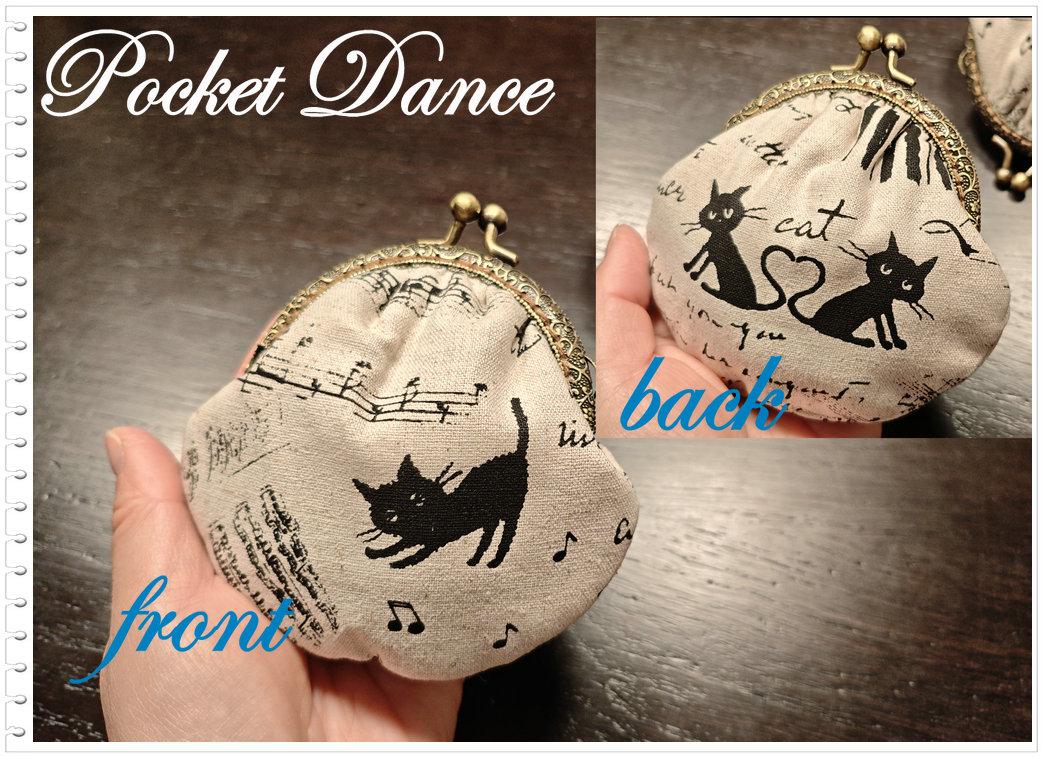 Cat and Music Coin Pouch