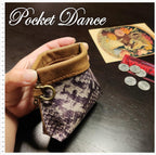 Handmade Leather Squeeze Coin Purse: Snake Pattern Flex Frame