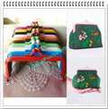 8pieces-10.5cm(4 inch) rainbow colors baking-varnish rectangle metal bag frame purse frame (8colors)
