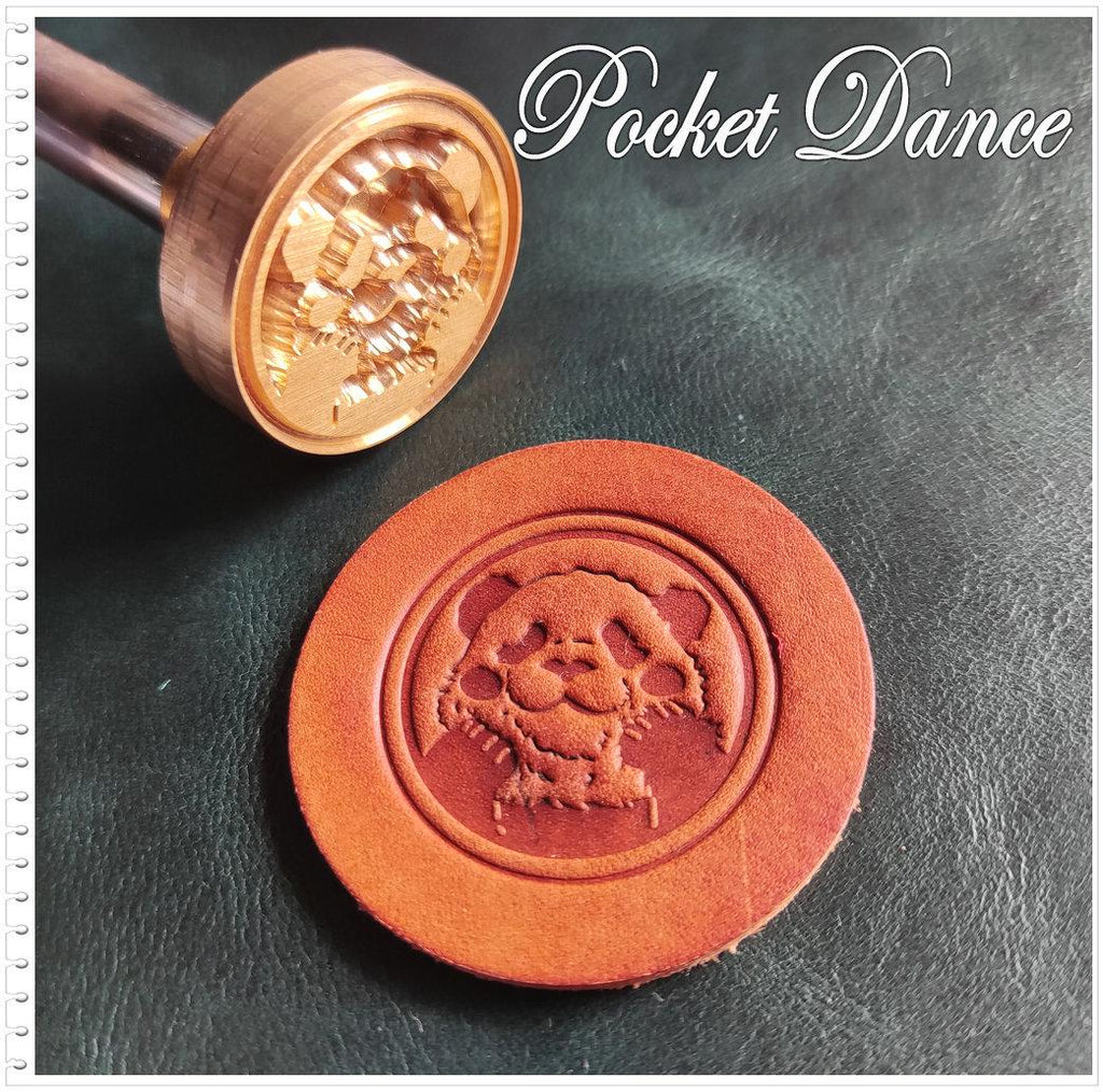 Cute Panda Brass Stamp Tool for Leather Crafts, Heat Press Stamp Punch, Leather Die Stamp for leather work and wood emboss