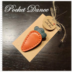 Handmade Leather Carrot Hair Clip, Vegetable Barrette