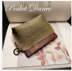 Green Leather Squeeze Coin Purse: Handmade Flex Frame Change Pouch