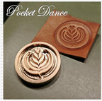 Coffee Latte Art Brass Stamp: Leather & Wood Embossing Tool
