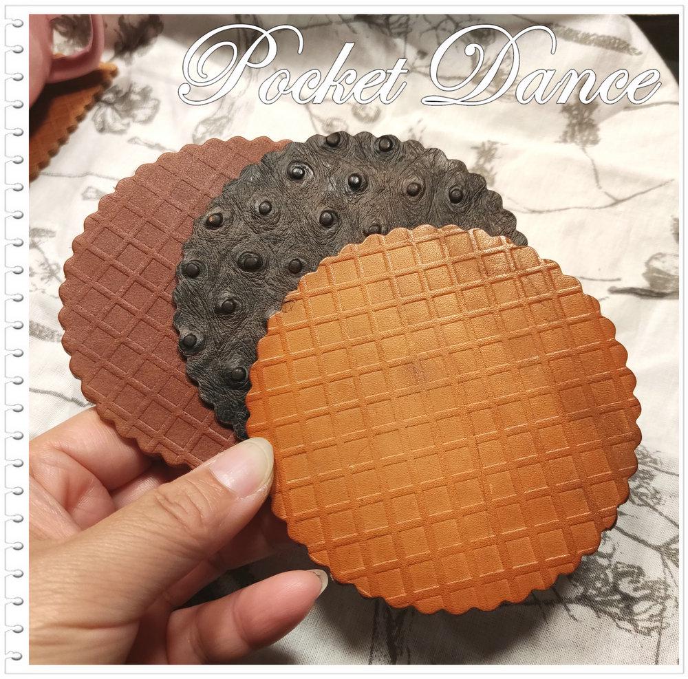 Leather Waffle Coasters Set: Unique Coffee Lover Gift