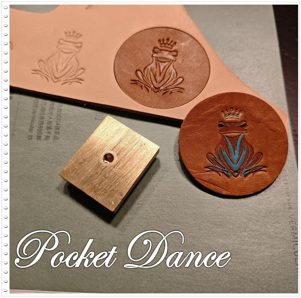 Frog King Brass Stamp: Leather & Wood Emboss, Branding Logo and Hot Foil Iron Seal