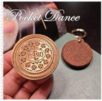 Cookie Brass Stamp: Leather & Wood Embossing Tool (4.5cm