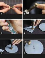 Coffee Latte Art Brass Stamp: Leather & Wood Embossing Tool