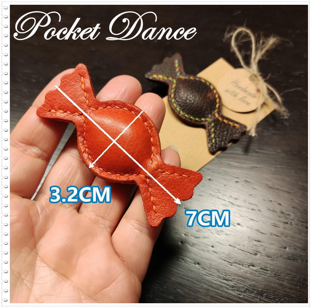 Leather Candy Hair Clip: Handmade Bonbon Barrette, Colorful Hair Accessories