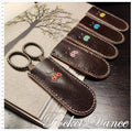 Ladybug Leather Scissor Sheath: Handmade Snips Protector