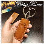 Bear & Paw Leather Scissor Sheath: Crafter Gift