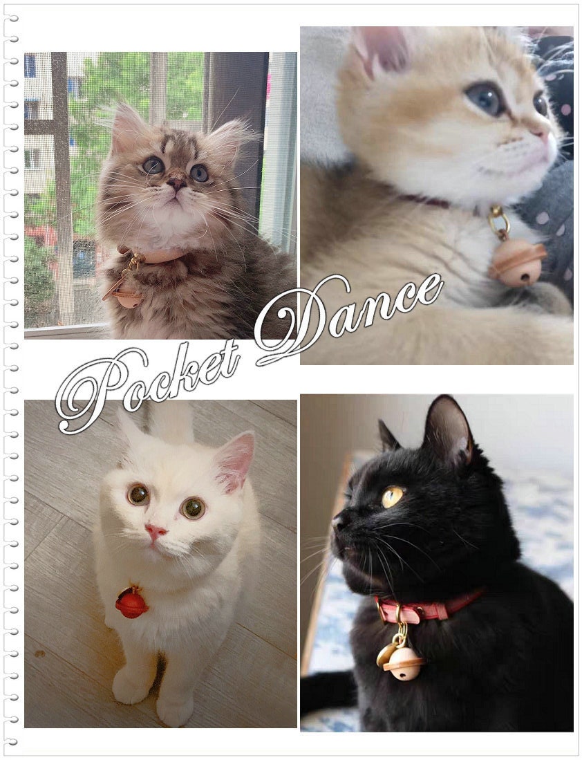 Handmade Genuine Leather Pet Bell: Dog Cat Collar Charm