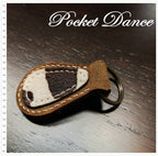 Handmade Leather Cow Print Keyring, Charm Organizer