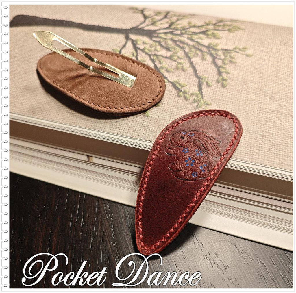 Rabbit Leather Hair Barrette: Large Hair Clip, Mother Daughter Gift