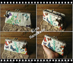 Handmade Butterfly Coin Purse: Kiss Lock Clutch Wallet