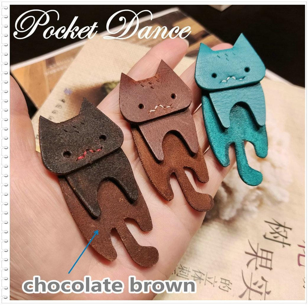 Handmade Leather Cat Bookmark - Cute Booklover Gift