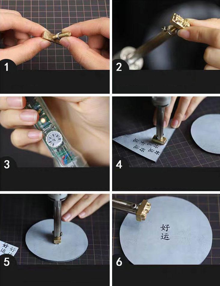 Bear Paw Brass Stamp: Leather & Wood Embossing Tool