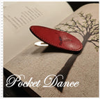 Handmade Leather Ladybug and Hummingbird Hair Clip: Black Red Hairclip Barrette, Daughter Gift