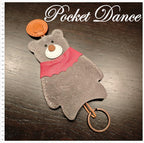 Handmade Leather Bear Key Pouch: Gray Car Key Case, Keychain