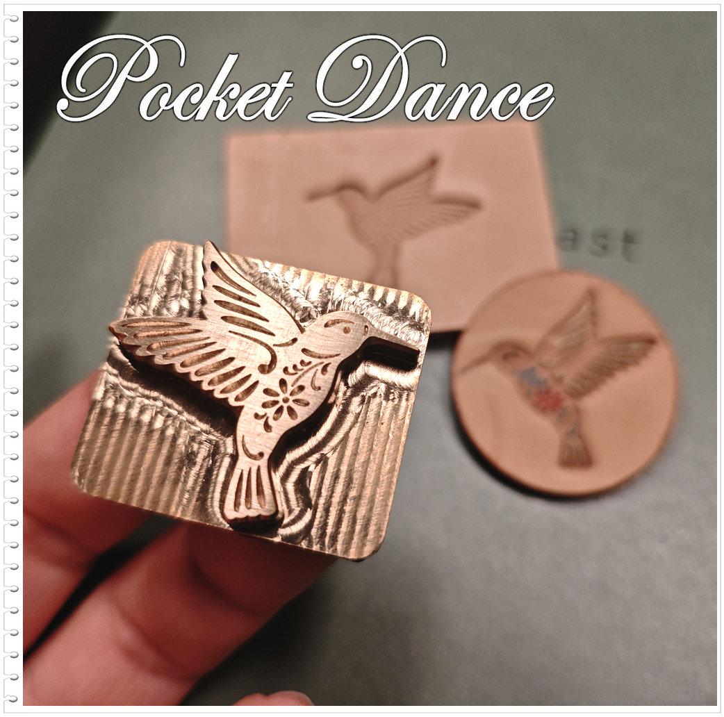 Hummingbird Brass Stamp Tool for Leather and Wood Embossing