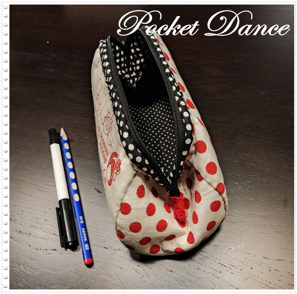 Handmade red dots girl Coin purse, pencil pouch, metal frame wallet clutch, zipper handmade purse bag by fabrics