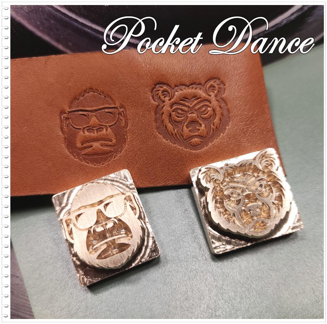 Bear and Gorilla Brass Stamp Tool for Leather Crafts and Wood Emboss