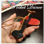 Handmade Leather Airplane Toy: Unique Red Aircraft Gift