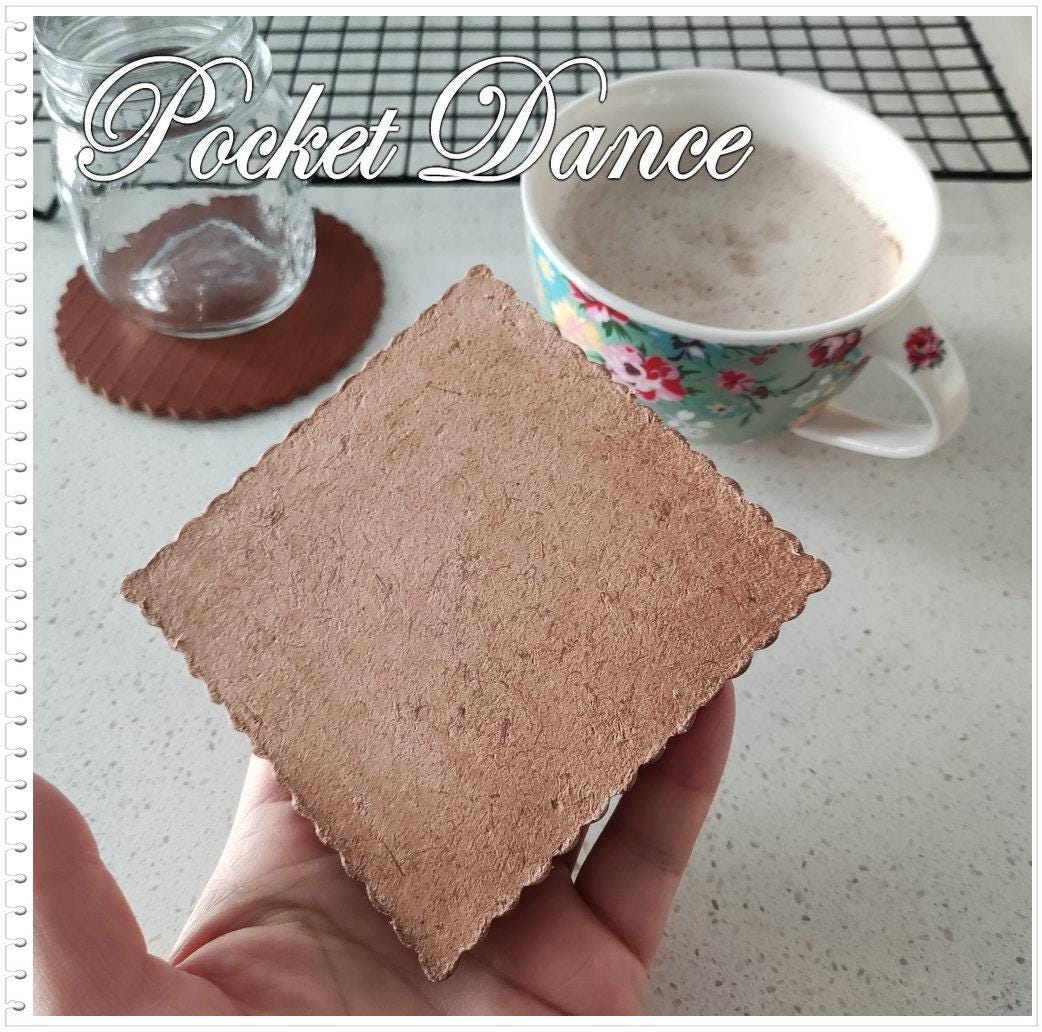 Handmade Leather Stroopwafel Coaster: Coffee Lover Gift