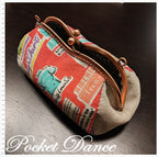 Handmade Newspaper Fabric Kiss Lock Coin Purse: Clutch Wallet