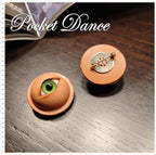Handmade Leather Eyeball Brooch: Horror Monster Pin Pendant