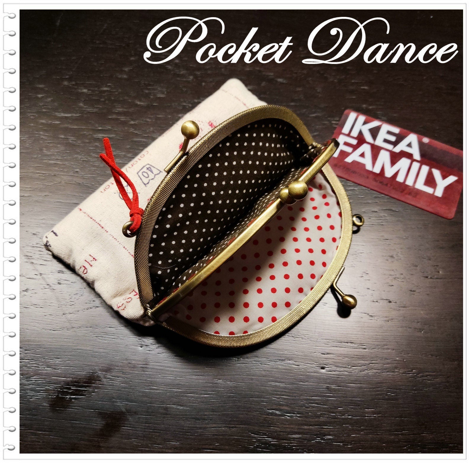 Handmade Little Bear Kiss Lock Coin Purse: Two Compartment Clutch