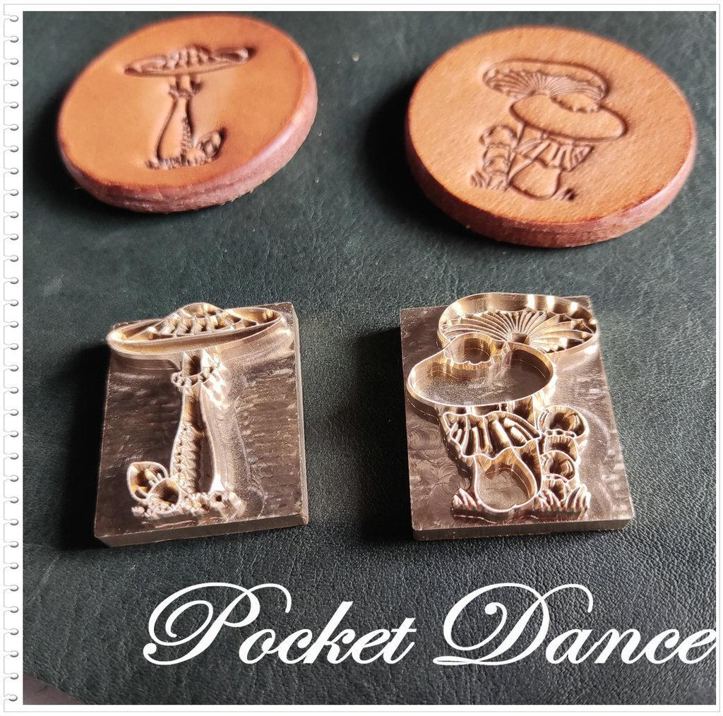 Mushroom Brass Stamp: Leather & Wood Embossing Tool (2.5cm*3cm)