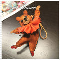 Handmade Leather Ballet Bear Bag Charm: Nutcracker Gift