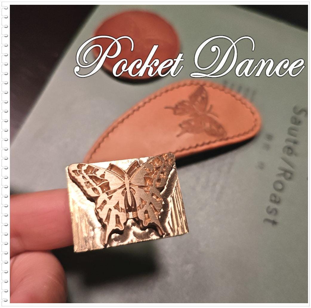 Butterfly Brass Stamp Tool for Leather & Wood Embossing (3cm)