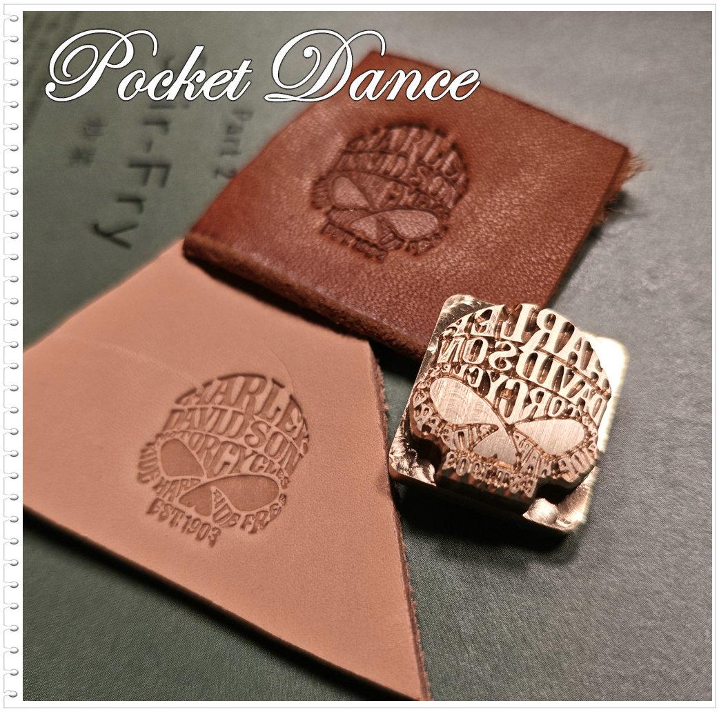 Harley Skull Symbol Brass Stamp: Leather & Wood Emboss 2cm