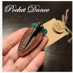 Handmade Leather Carrot Hair Clip, Vegetable Barrette