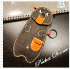 Handmade Leather Bear Coin Purse: Kids Pencil Case, Small Wallet