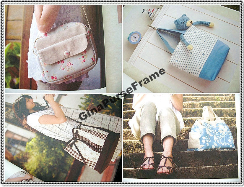 Tutorial Book (Purse by Sewing Machine) 30 styles purse With 1:1scale  patterns