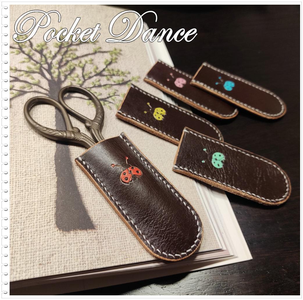 Ladybug Leather Scissor Sheath: Handmade Snips Protector