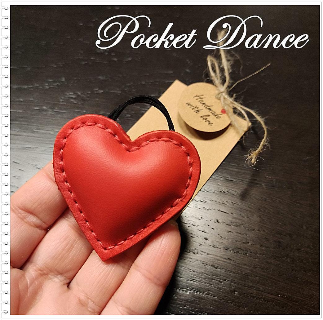 Handmade Leather Hair Barrette Red Heart Love Cute Hairclip, Leather Hair Accessories, Pin Brooch Hair Styling For Daughter Woman Girl Gift