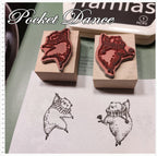 Dancing Bear Rubber Stamp Set