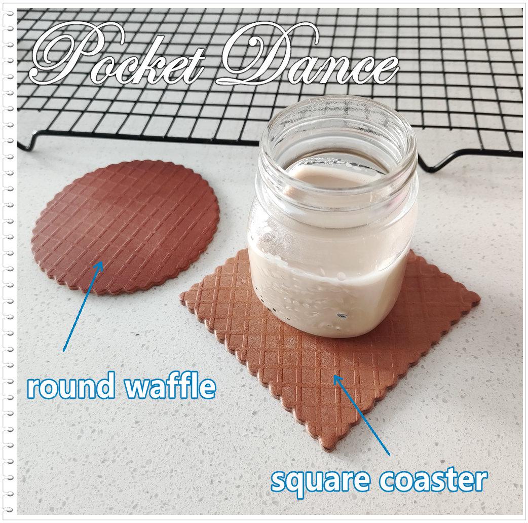 Handmade Leather Stroopwafel Coaster: Coffee Lover Gift