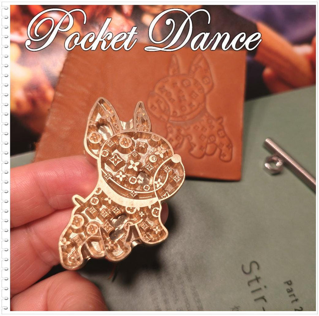 Dog Brass Stamp Tool: Leather & Wood Embossing Die (5cm)