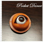 Handmade Leather Eyeball Brooch: Horror Halloween Badge