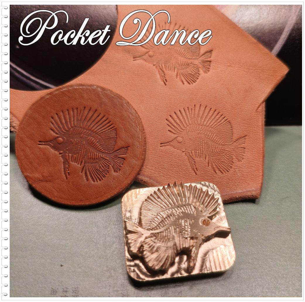 Butterfly Fish Skeletons Brass Stamp: Leather & Wood Emboss (3cm*2.7cm)